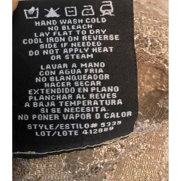 R & M Richards Beige Sequin Lace Dress & Jacket Set Size 6 - Picture 9 of 16